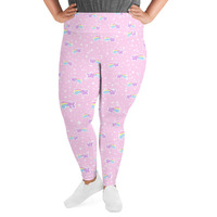 Bubblegum Bunny Shooting Stars Plus Size Leggings - Thumbnail 19
