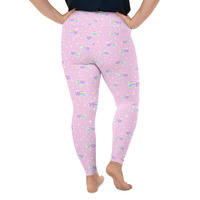 Bubblegum Bunny Shooting Stars Plus Size Leggings - Thumbnail 25