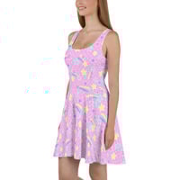 Starry Party Pink Skater Dress - Thumbnail 4