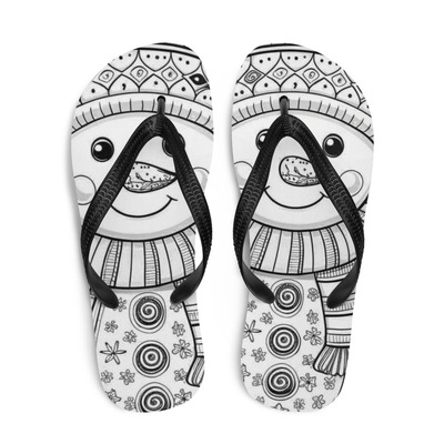 December snowmen flip-flops