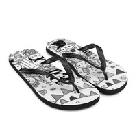 November Party Frabic Flip-Flops - Thumbnail 6