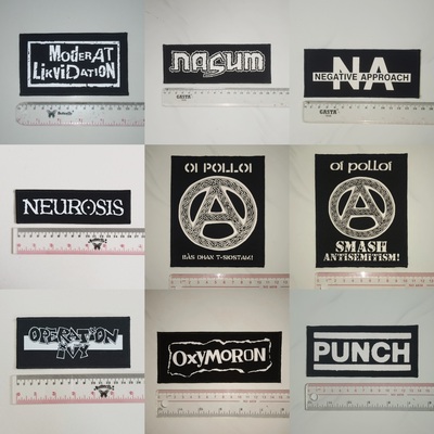 06 - punk patches, hardcore, crust, d beat, metal, thrash, power violence, grindcore, dtf / screen printed patch