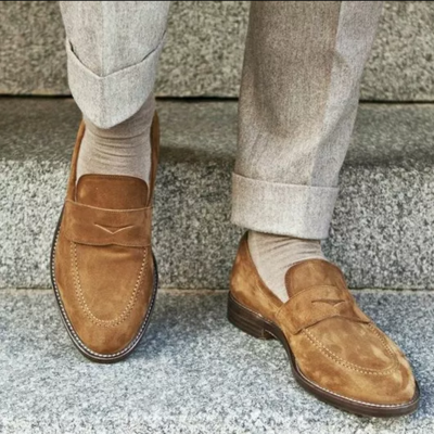 Handmade mens beige moccasins, men dress shoes, mens penny loafer, men shoe