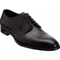 Handmade Mens Black Oxfords Leather Shoes, Men Black Tuxedo Shoes - Thumbnail 1