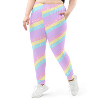 Teatime Fantasy Purple Rainbow Women's Joggers - Thumbnail 5