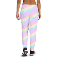 Teatime Fantasy Purple Rainbow Women's Joggers - Thumbnail 7