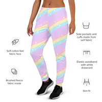Teatime Fantasy Purple Rainbow Women's Joggers - Thumbnail 9