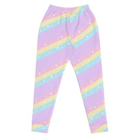 Teatime Fantasy Purple Rainbow Women's Joggers - Thumbnail 16