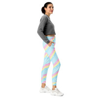 Teatime Fantasy Blue Rainbow Women's Joggers - Thumbnail 1