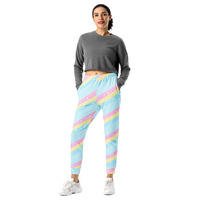 Teatime Fantasy Blue Rainbow Women's Joggers - Thumbnail 3