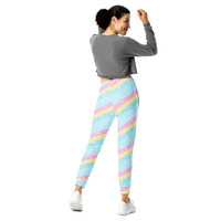 Teatime Fantasy Blue Rainbow Women's Joggers - Thumbnail 4