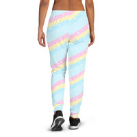 Teatime Fantasy Blue Rainbow Women's Joggers - Thumbnail 7