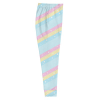 Teatime Fantasy Blue Rainbow Women's Joggers - Thumbnail 15