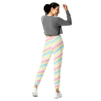 Teatime Fantasy Yellow Rainbow Women's Joggers - Thumbnail 4