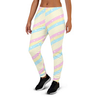 Teatime Fantasy Yellow Rainbow Women's Joggers - Thumbnail 6