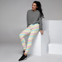 Teatime Fantasy Yellow Rainbow Women's Joggers - Thumbnail 8