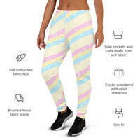 Teatime Fantasy Yellow Rainbow Women's Joggers - Thumbnail 9