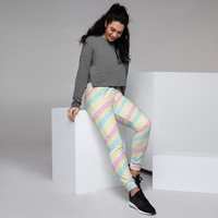 Teatime Fantasy Yellow Rainbow Women's Joggers - Thumbnail 11