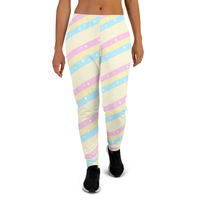 Teatime Fantasy Yellow Rainbow Women's Joggers - Thumbnail 13