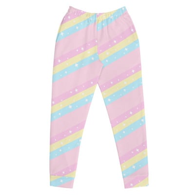 Teatime fantasy pink rainbow women's joggers