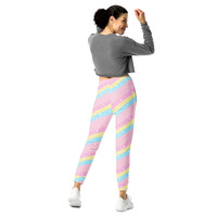 Teatime Fantasy Pink Rainbow Women's Joggers - Thumbnail 4