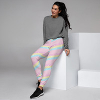 Teatime Fantasy Pink Rainbow Women's Joggers - Thumbnail 8