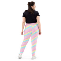 Teatime Fantasy Pink Rainbow Women's Joggers - Thumbnail 10