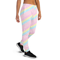 Teatime Fantasy Pink Rainbow Women's Joggers - Thumbnail 12