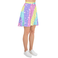 Cosmic Rainbow Skater Skirt - Thumbnail 1
