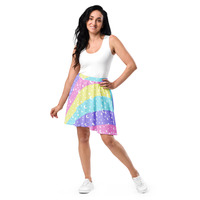 Cosmic Rainbow Skater Skirt - Thumbnail 11