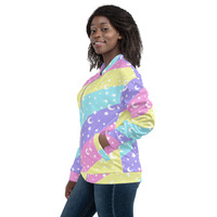 Cosmic Rainbow Unisex Bomber Jacket - Thumbnail 3