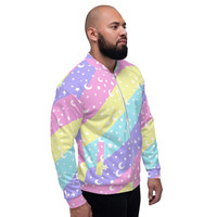 Cosmic Rainbow Unisex Bomber Jacket - Thumbnail 9