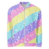 Cosmic Rainbow Unisex Bomber Jacket - Thumbnail 16