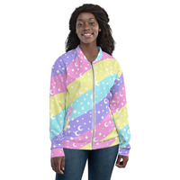 Cosmic Rainbow Unisex Bomber Jacket - Thumbnail 20