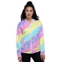 Cosmic Rainbow Unisex Bomber Jacket - Thumbnail 22