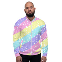 Cosmic Rainbow Unisex Bomber Jacket - Thumbnail 23