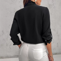 Women'S Beaded Patchwork Long Sleeved Shirt - Thumbnail 2