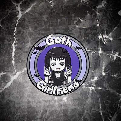 Goth girlfriend enamel pin
