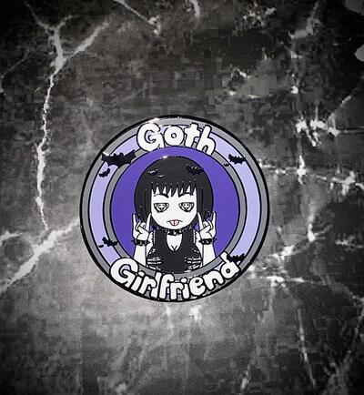 Goth Girlfriend Enamel Pin