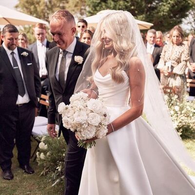 Simple a line sweetheart beach boho wedding dress bridal gowns - Thumbnail 1