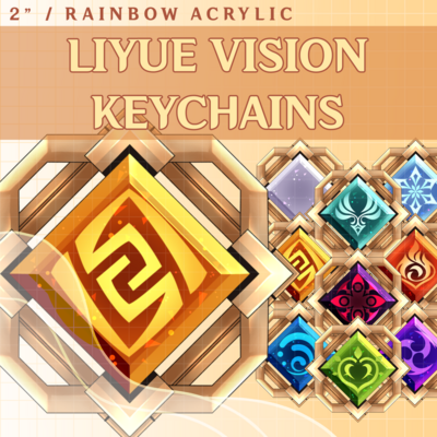 Liyue vision keychains
