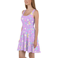 Magical Spring Purple Skater Dress - Thumbnail 4