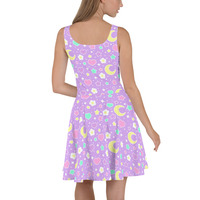 Magical Spring Purple Skater Dress - Thumbnail 5