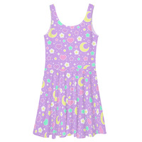 Magical Spring Purple Skater Dress - Thumbnail 11