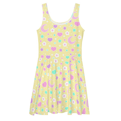 Magical spring yellow skater dress
