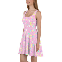 Magical Spring Pink Skater Dress - Thumbnail 4