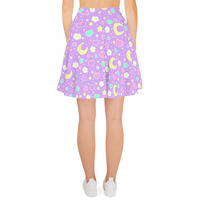 Magical Spring Purple Skater Skirt - Thumbnail 3
