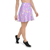Magical Spring Purple Skater Skirt - Thumbnail 4