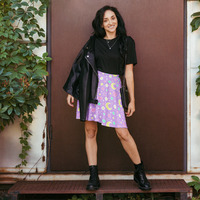 Magical Spring Purple Skater Skirt - Thumbnail 10
