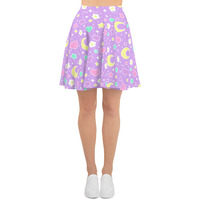 Magical Spring Purple Skater Skirt - Thumbnail 14